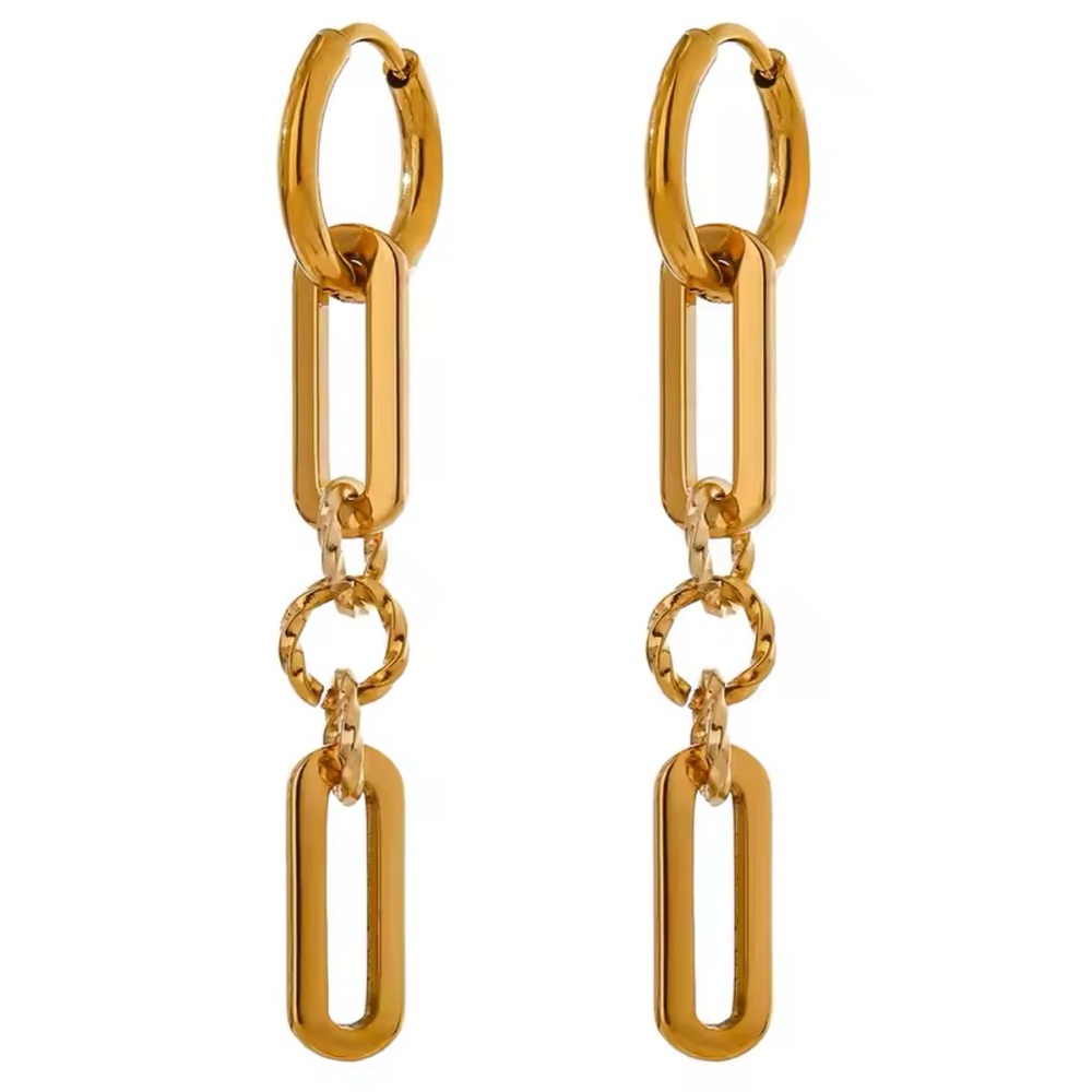 Golden Links Statement Earrings